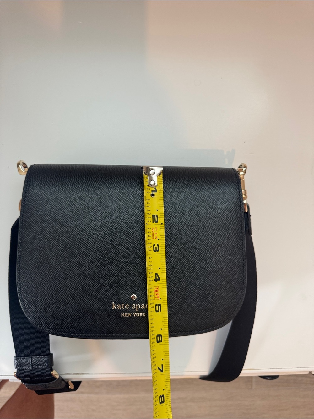 Kate Spade Black Leather Crossbody with Gold Hardware - Picture 15 of 16